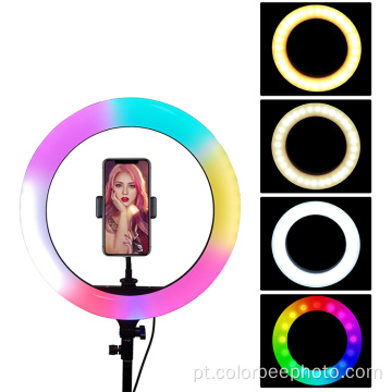 Luz circular rgb de 14 &#39;&#39; alimentada por USB com tripé